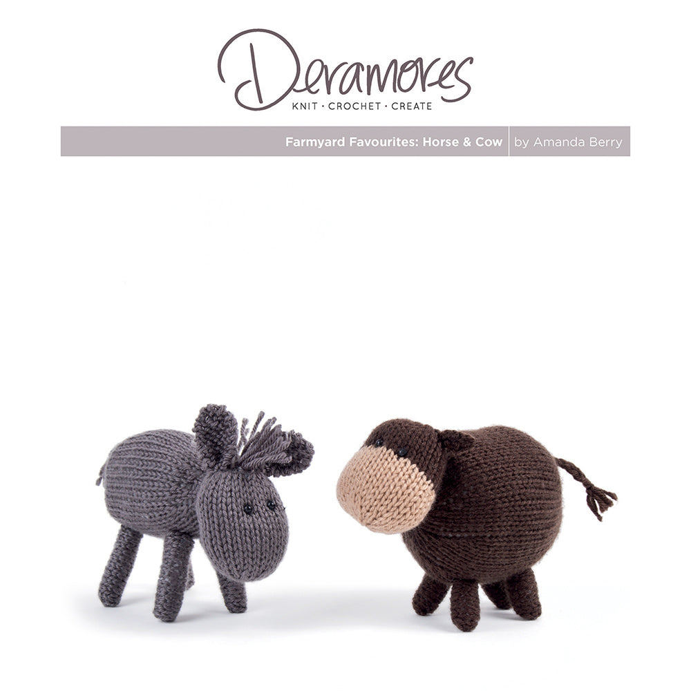 Deramores Farmland Favourites Horse and Cow Knitting Pattern