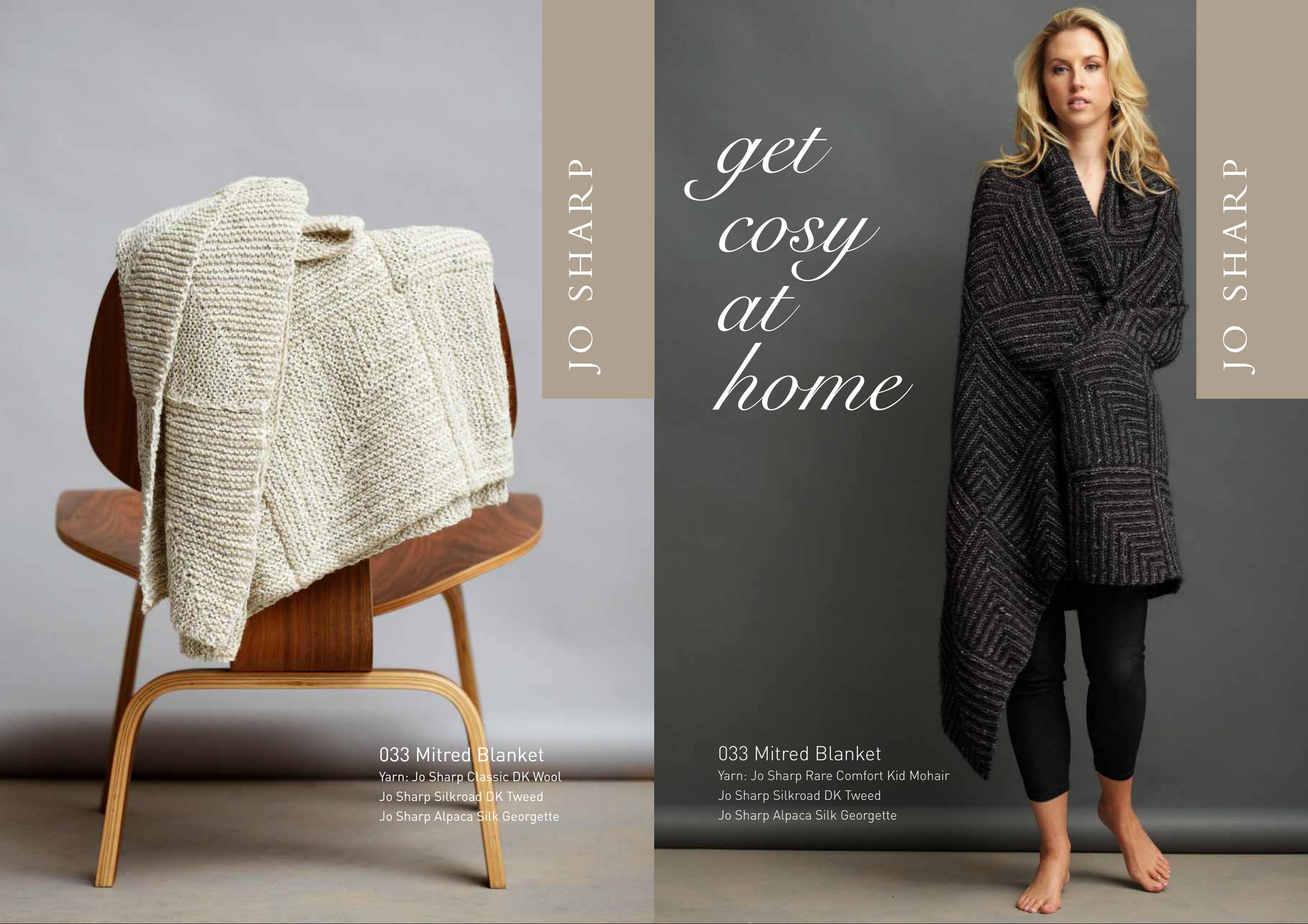 Jo Sharp Mitred Square Blanket Knitting Pattern