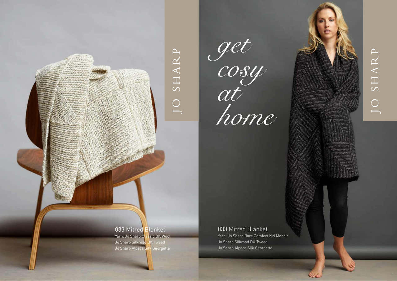 Jo Sharp Mitred Square Blanket Knitting Pattern