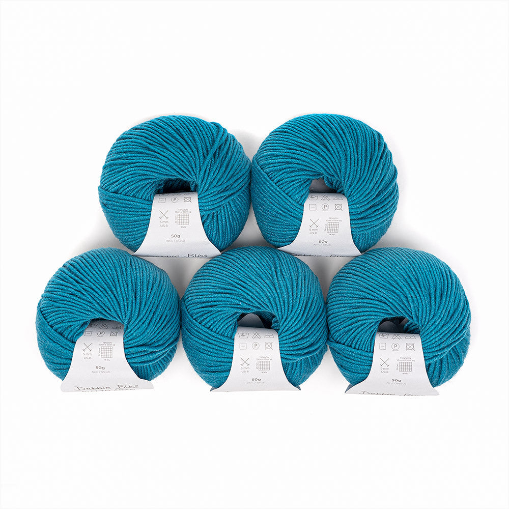 Debbie Bliss Rialto Aran 5 Ball Value Pack Yarn - Merino Wool Aran