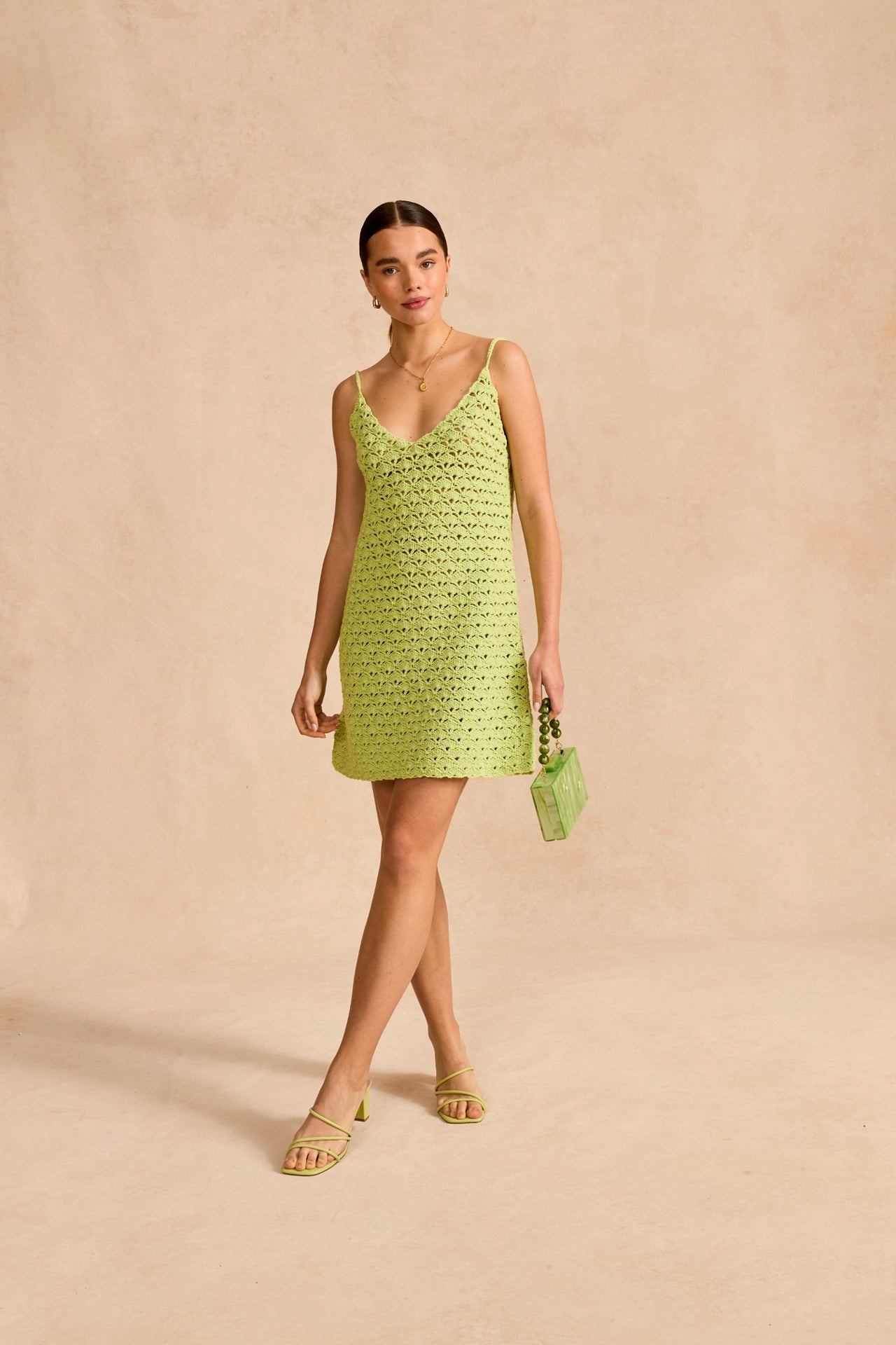 stories crochet dress & Other Stories x Susan Fang + Beaded Crochet Midi Dress
