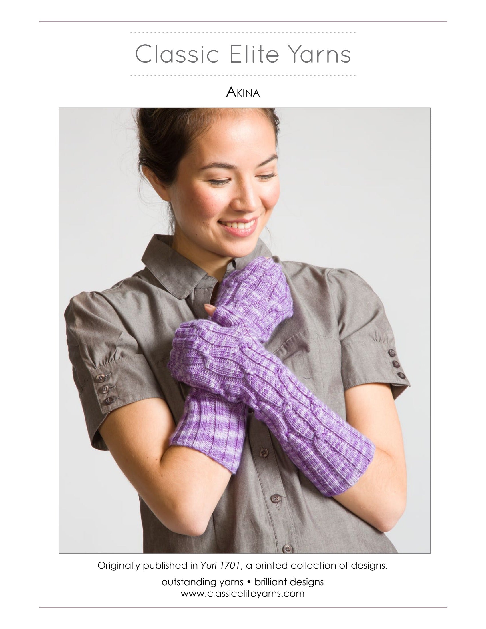 Classic Elite Yarns Akina Gloves Knitting Pattern