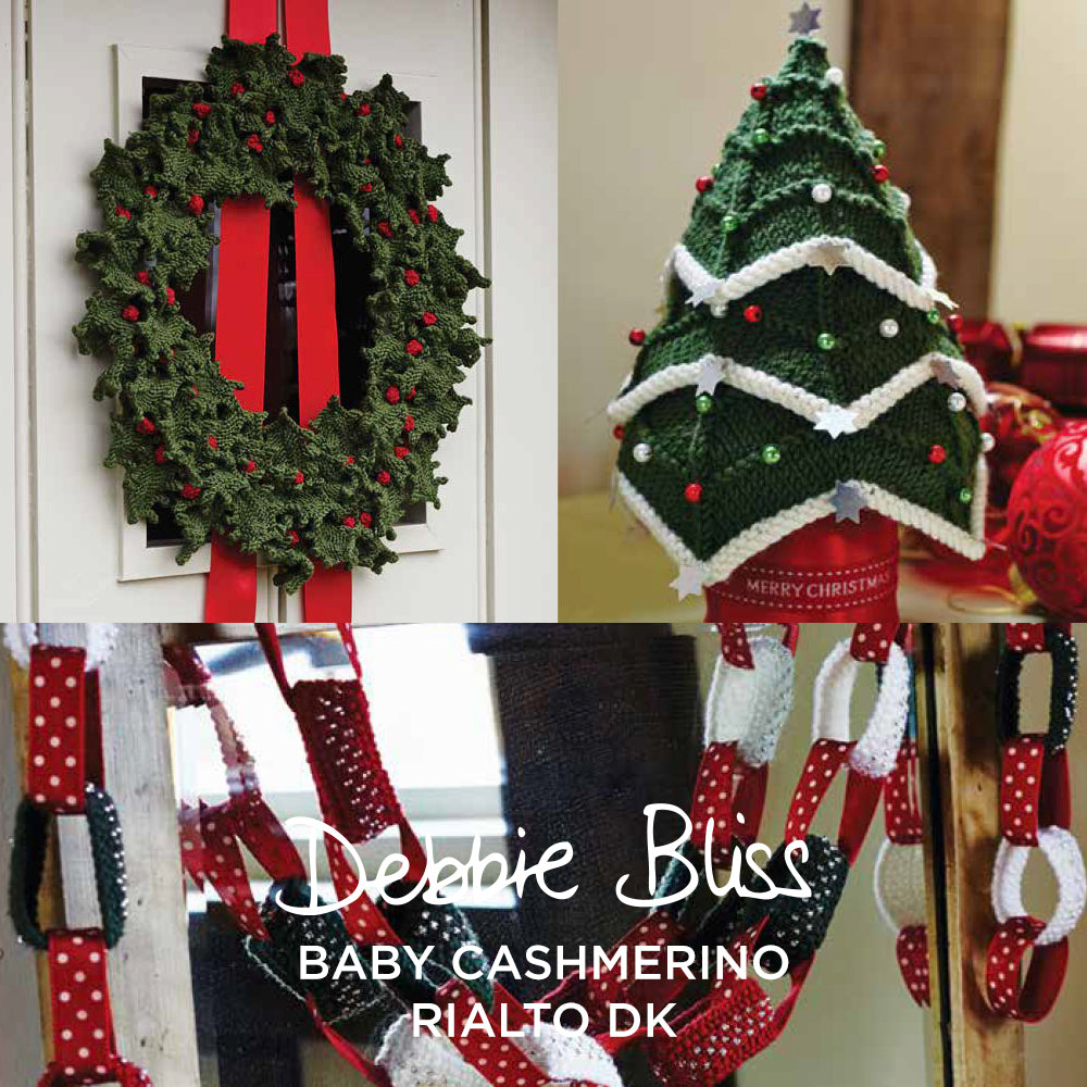 Debbie Bliss Christmas Wreath, Chains & Tree Knitting Pattern