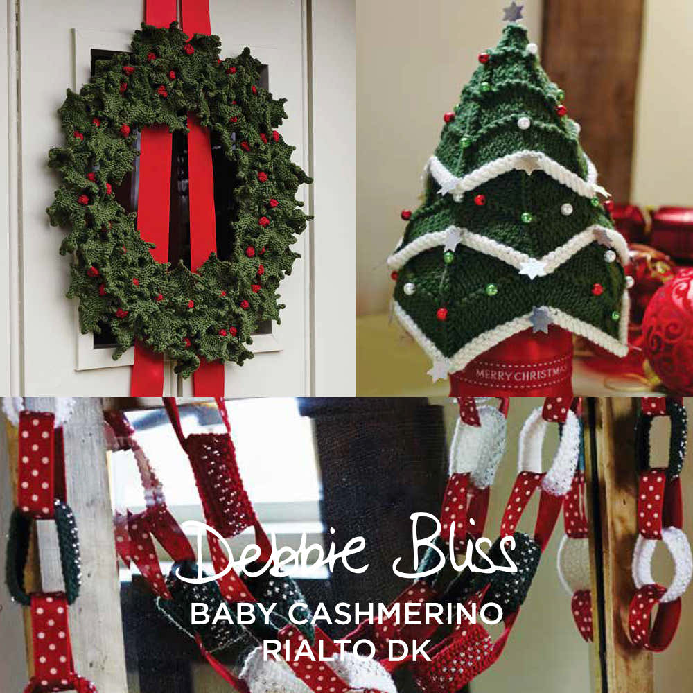 Debbie Bliss Christmas Wreath, Chains & Tree Knitting Pattern