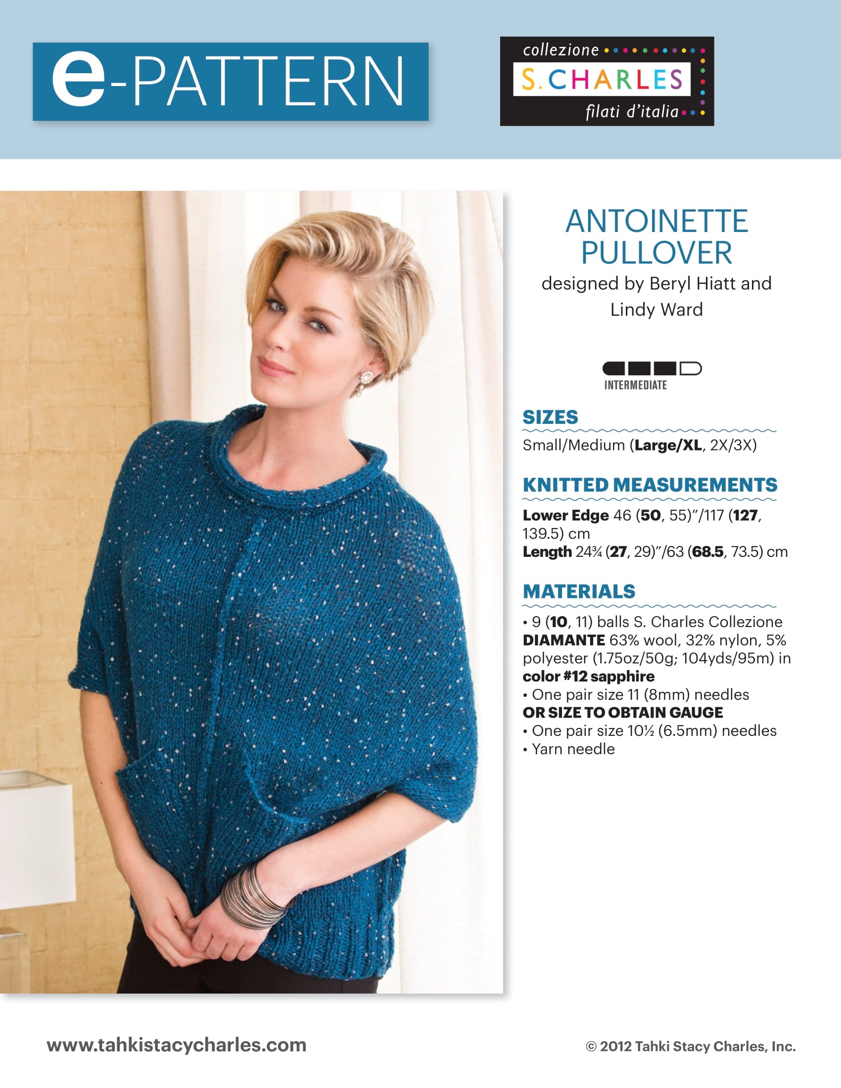 Stacy Charles Fine Yarns Antoinette Pullover Knitting