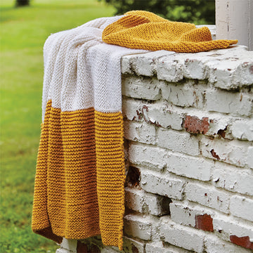 Valley Yarns Two Tone Blanket Knitting Pattern