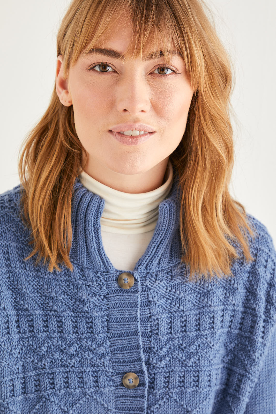 Sirdar High Neck Cardigan Knitting Pattern