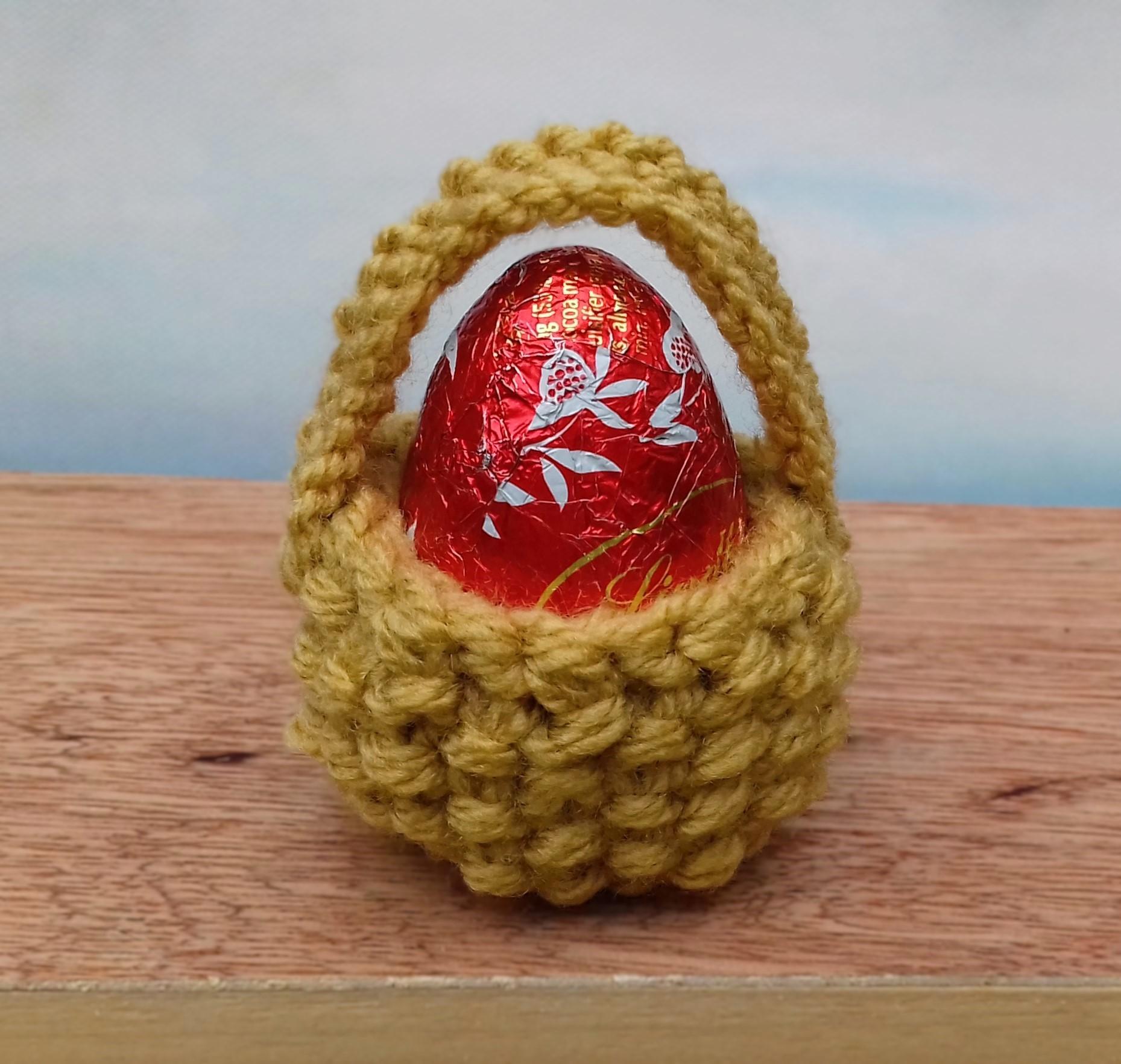 Hot Cross Bunny with Creme Egg Cover Basket