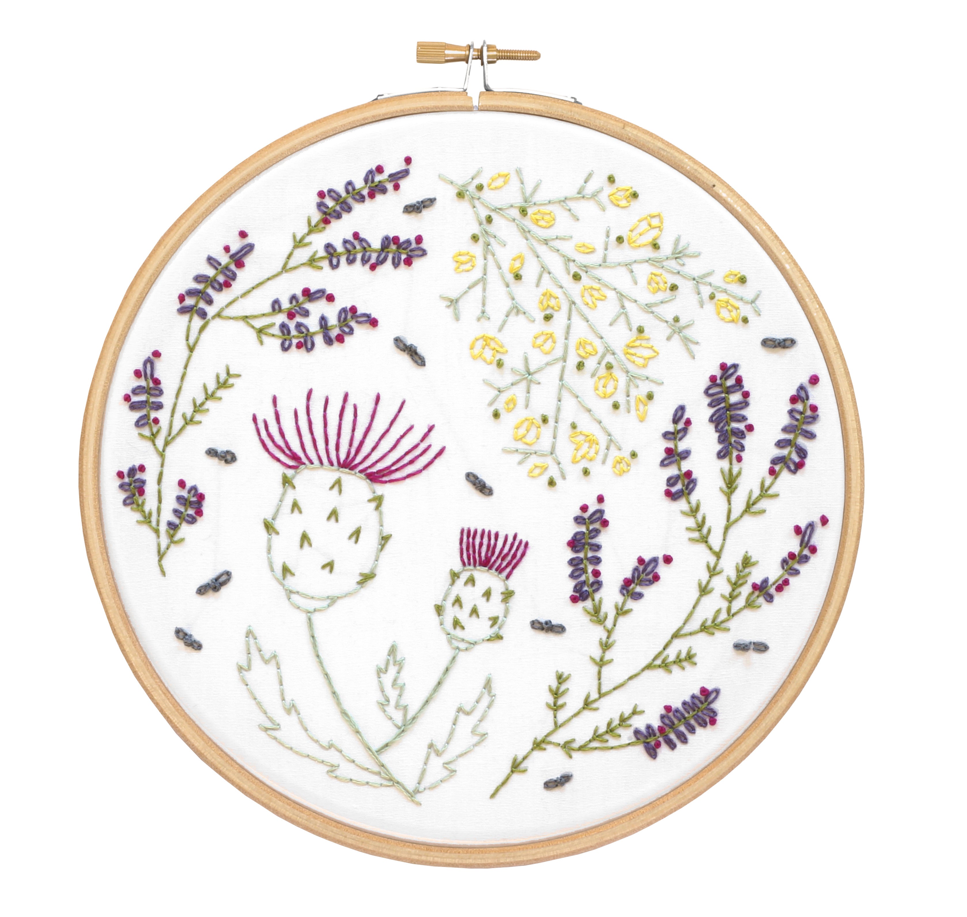 Hawthorn Handmade Highland Heathers Printed Embroidery Kit