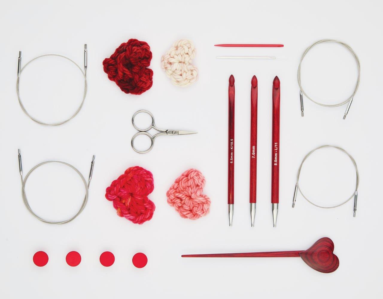 KnitPro Holiday Gift Set - Afghan Tunisian Crochet Hook Set - "Amore"