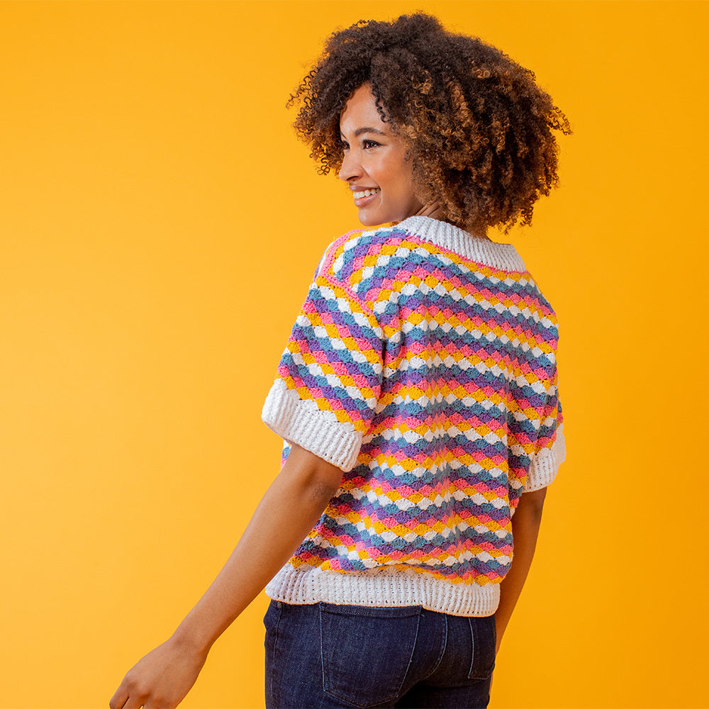 Paintbox Yarns Shell Stitch Tee Crochet Pattern