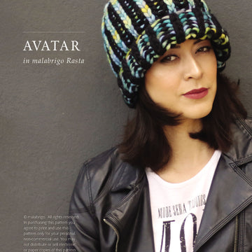 Avatar Hat in Malabrigo Rasta - PDF
