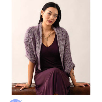 Peach Blossom Cardigan in Berroco Vintage DK and Aerial Degrade PDF