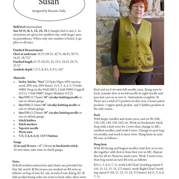 Wildflowerknits Susan Vest Knitting Pattern