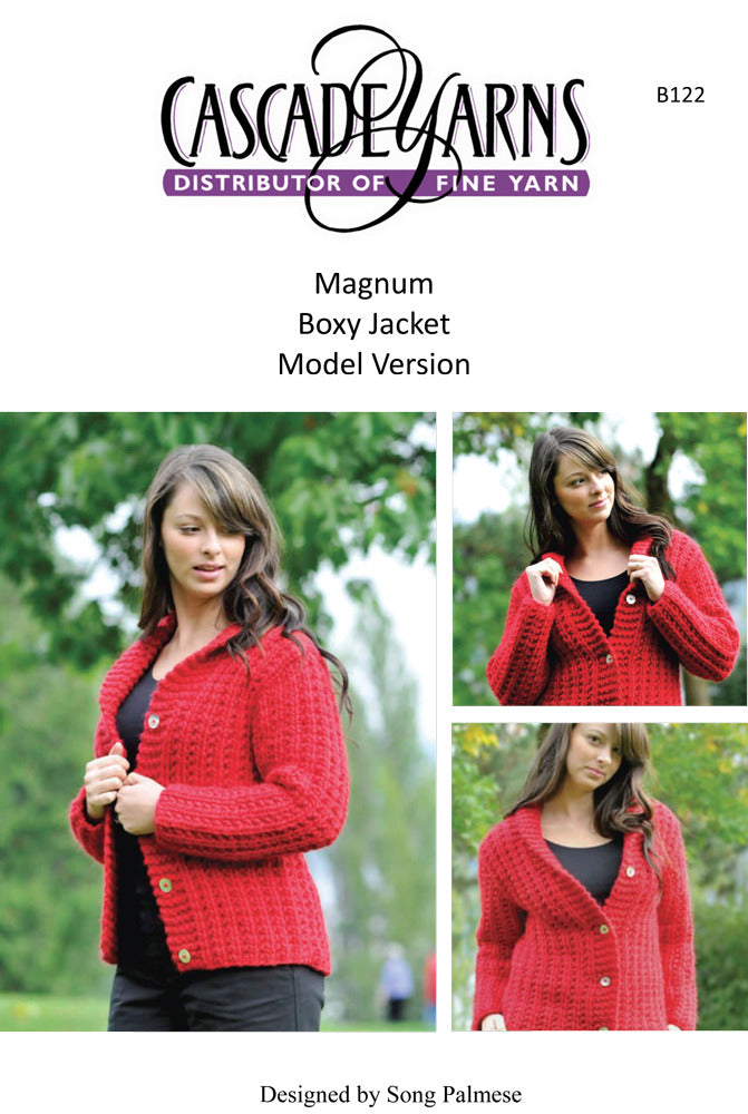 Cascade Yarns B Magnum Boxy Jacket Knitting Pattern