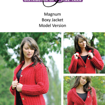 Cascade Yarns B Magnum Boxy Jacket Knitting Pattern