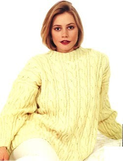Cable Pullover Sweater in Lion Brand Vanna's Choice PDF