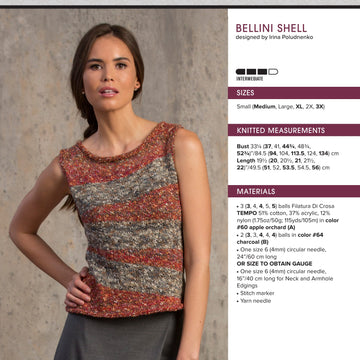 Filatura Di Crosa Bellini Shell Jumper Knitting Pattern
