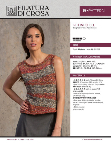 Filatura Di Crosa Bellini Shell Jumper Knitting Pattern