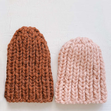 Knit Flat Chunky Hat