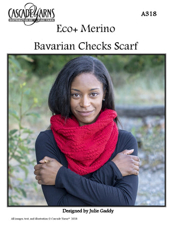 Cascade Yarns A318 Bavarian Checks Scarf (Free)