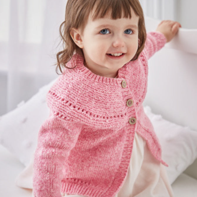 Sirdar Lace Yoked Cardigan Knitting Pattern