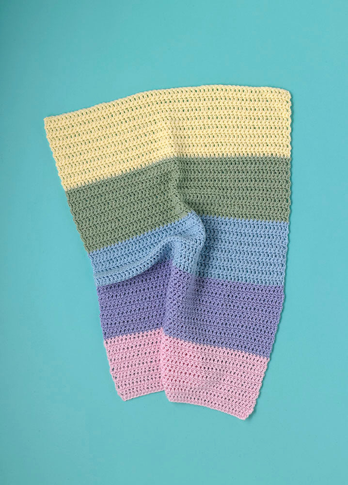 Paintbox Yarns Rainbow Aran Blanket Crochet Pattern