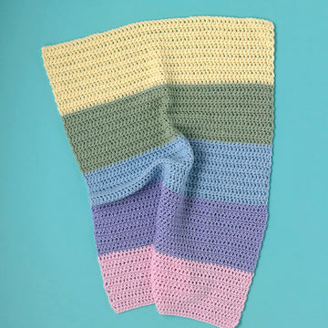 Paintbox Yarns Rainbow Aran Blanket Crochet Pattern