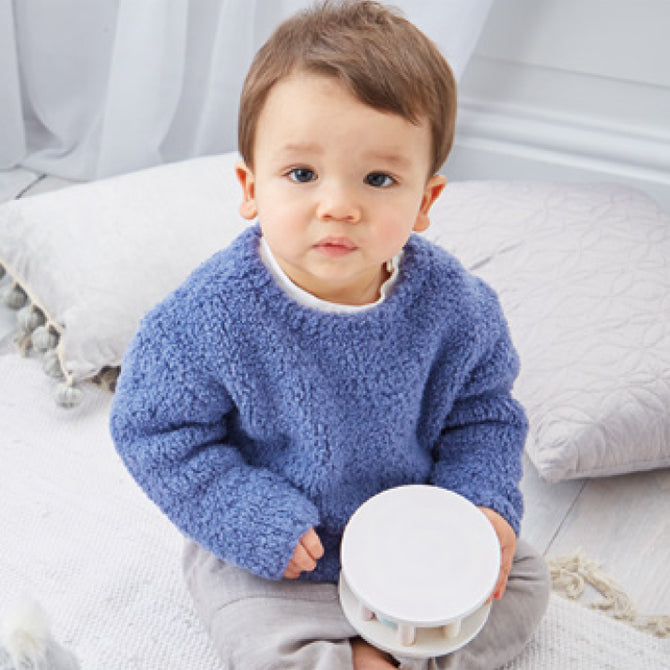 Sirdar V-Neck and Round Neck Pullover Knitting Pattern