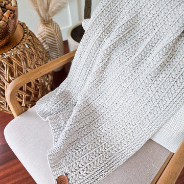 Braided Wheat Crochet Blanket