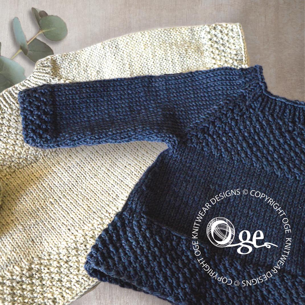 Silver Gum top down sweater & Poppet Tunic - P137 and P 141
