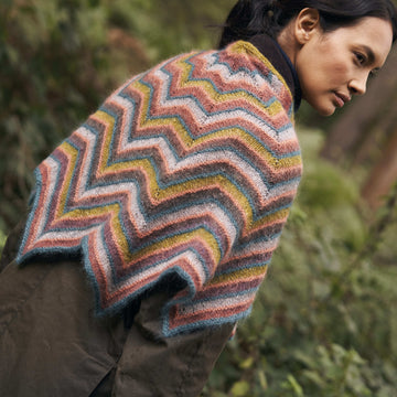 Wave Shawl in Rowan Kidsilk Haze and Felted Tweed PDF