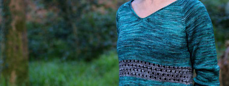 Lignite Jumper by Carol Feller in The Yarn Collective Bloomsbury DK