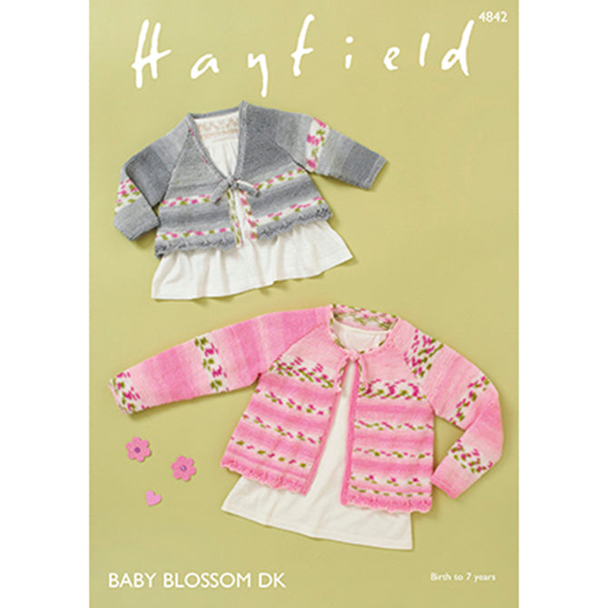 Hayfield 4842 Baby Girl's & Girl's Tops Knitting Pattern