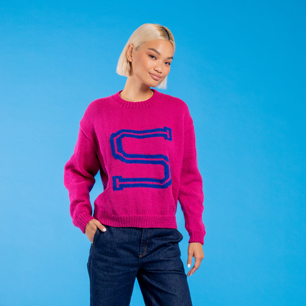 Paintbox Yarns Women's Alphabet Sweater Knitting Pattern