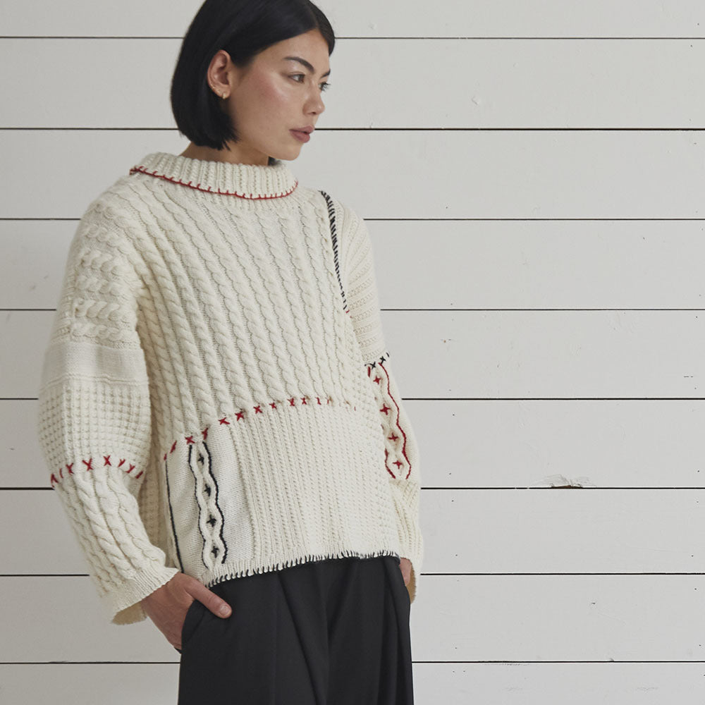 Debbie Bliss Alina Cable Sweater Knitting Pattern