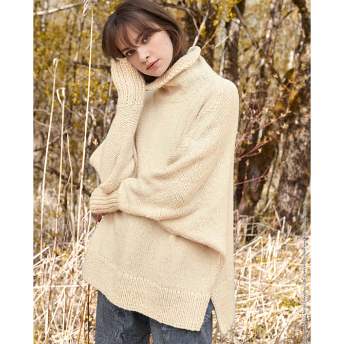 Lana Grossa Poncho-Pullover Cape Knitting Pattern