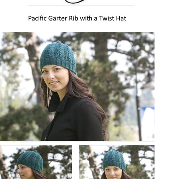 Cascade Yarns DK Garter Rib with a Twist Hat Knitting