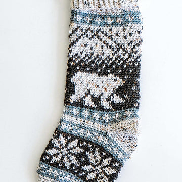 Polar Bear Stroll Crochet Stocking