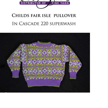 Child's Fair Isle Pullover Jumper Knitting Pattern