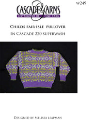 Child's Fair Isle Pullover Jumper Knitting Pattern