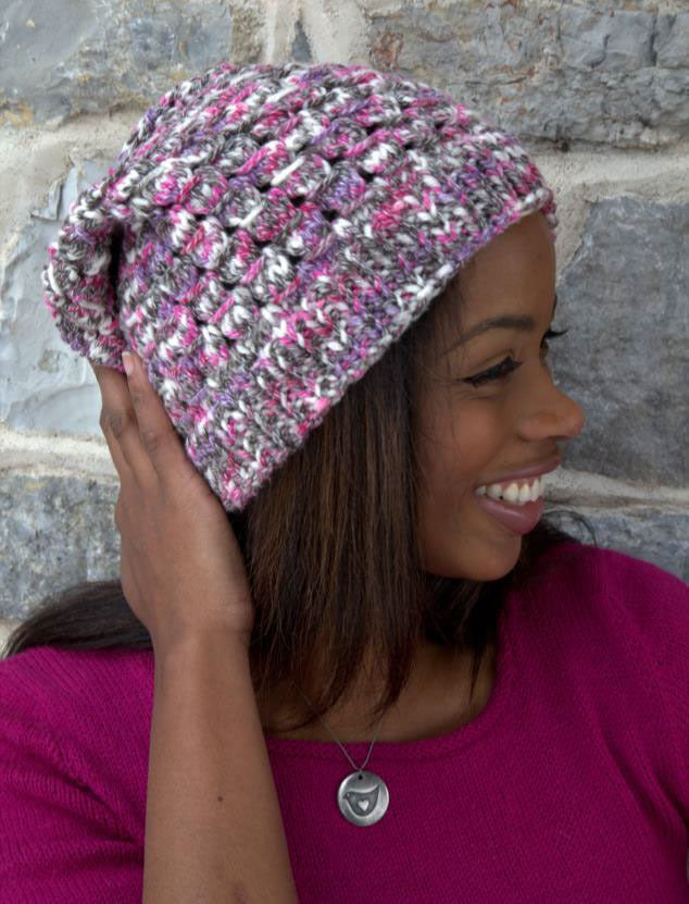 Lace Slouch Hat Knitting Pattern