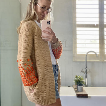 Berry Dipped Cardigan