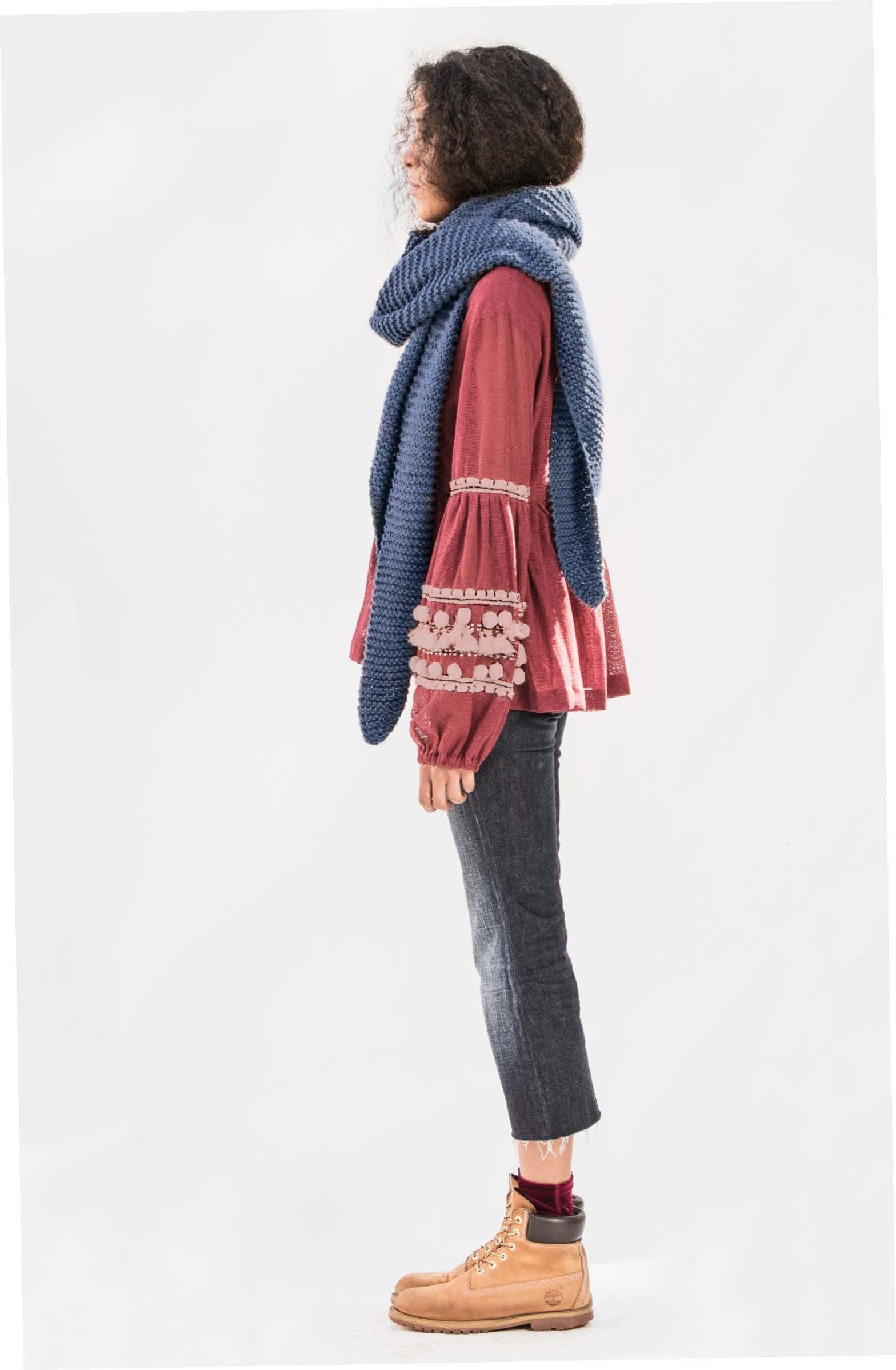 Blue Sky Fibers Waverly Wrap Scarf Knitting Pattern