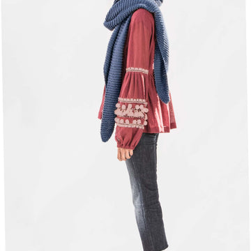 Blue Sky Fibers Waverly Wrap Scarf Knitting Pattern
