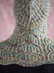 Wintergreen Hooded Scarf in Berroco Ultra Wool Handpaint & Berroco Aerial