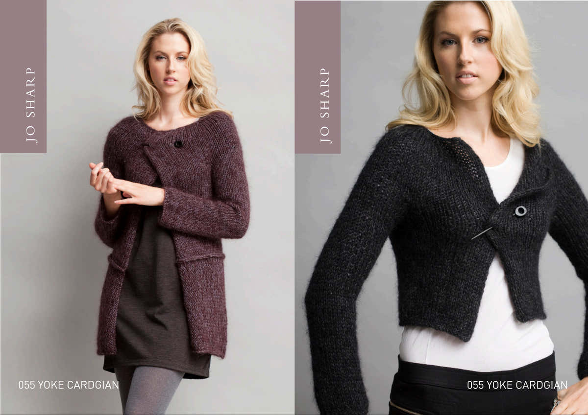 Jo Sharp Yoke Cardigan Knitting Pattern