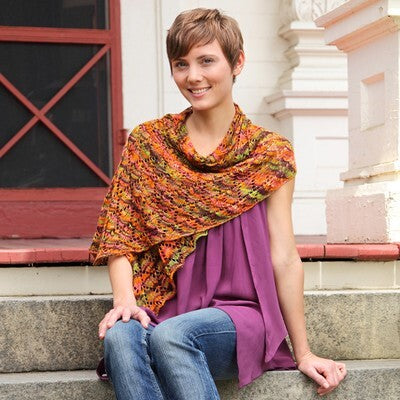 Valley Yarns Falling Leaves Shawl Knitting Pattern