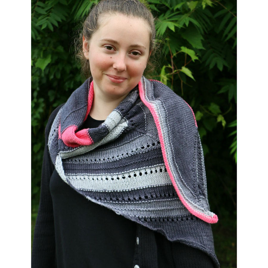 Wonderland Yarns Compass Arrow Shawl Wrap Knitting Pattern