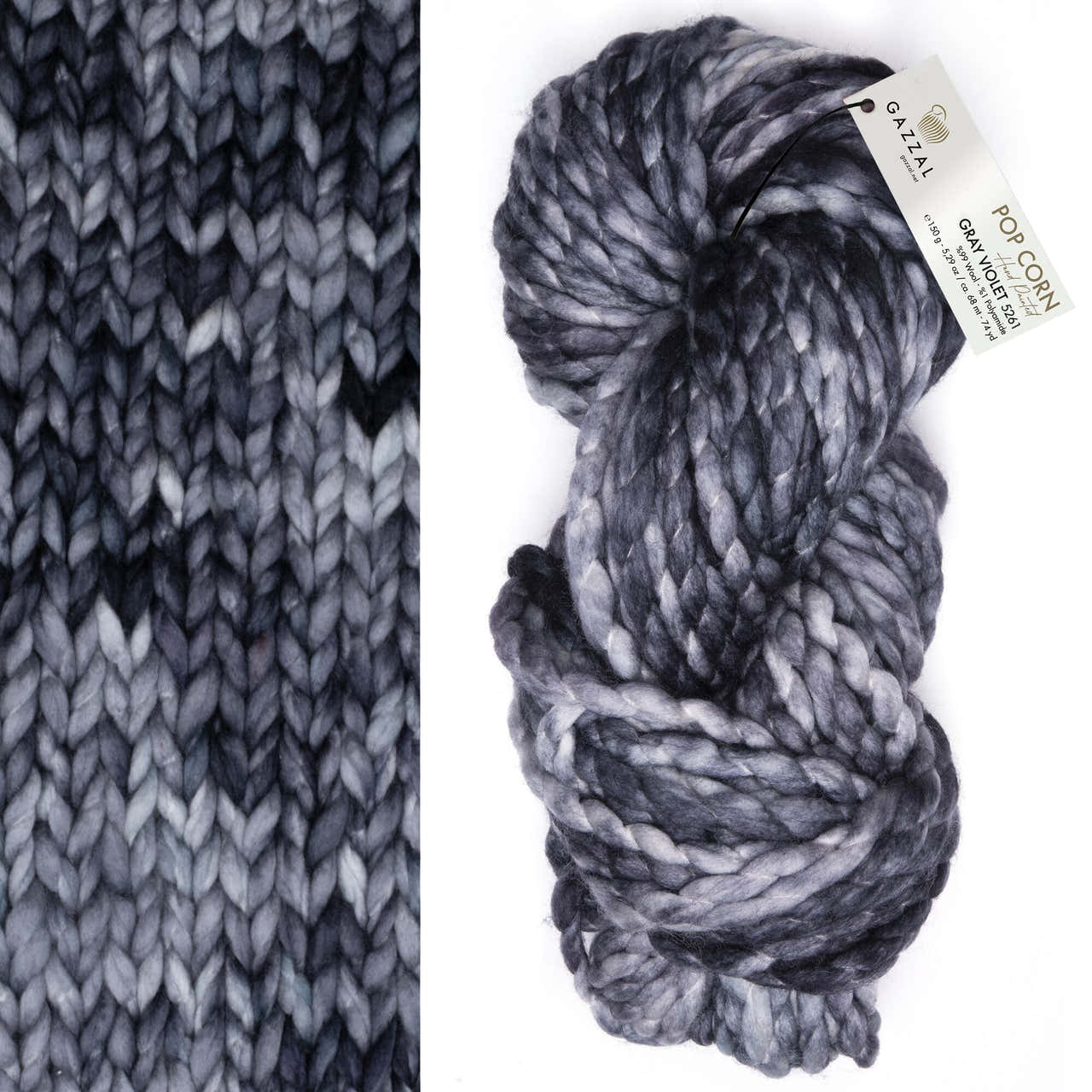 Gazzal Popcorn Yarn - Wool Bulky